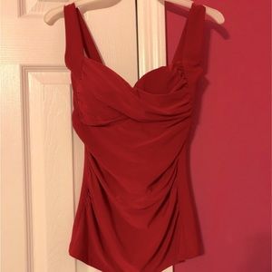 Sabora sleeveless red blouse NWT